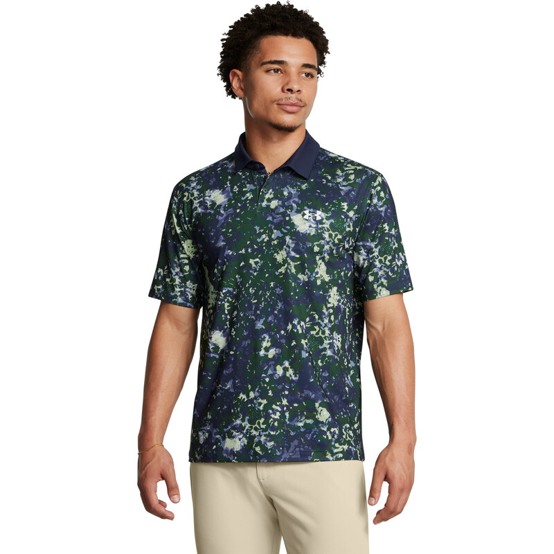 Under Armour UA T2G Printed Polo-GRN