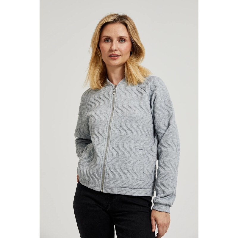 Marisse Womens Sweatshirt Z-Bl-4506 L.Grey