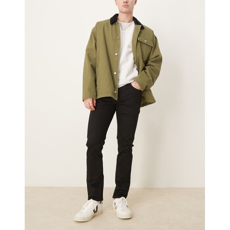 Selected Leon slim fit jeans in black