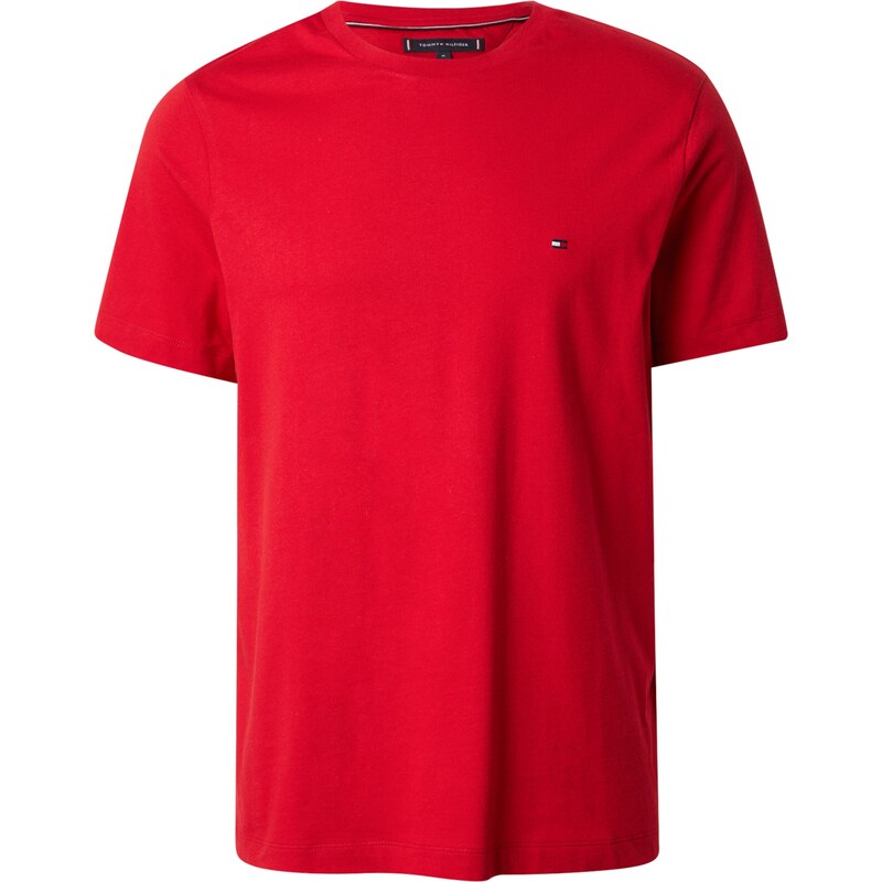 TOMMY HILFIGER Tričko Flag Embroidery jasně červená