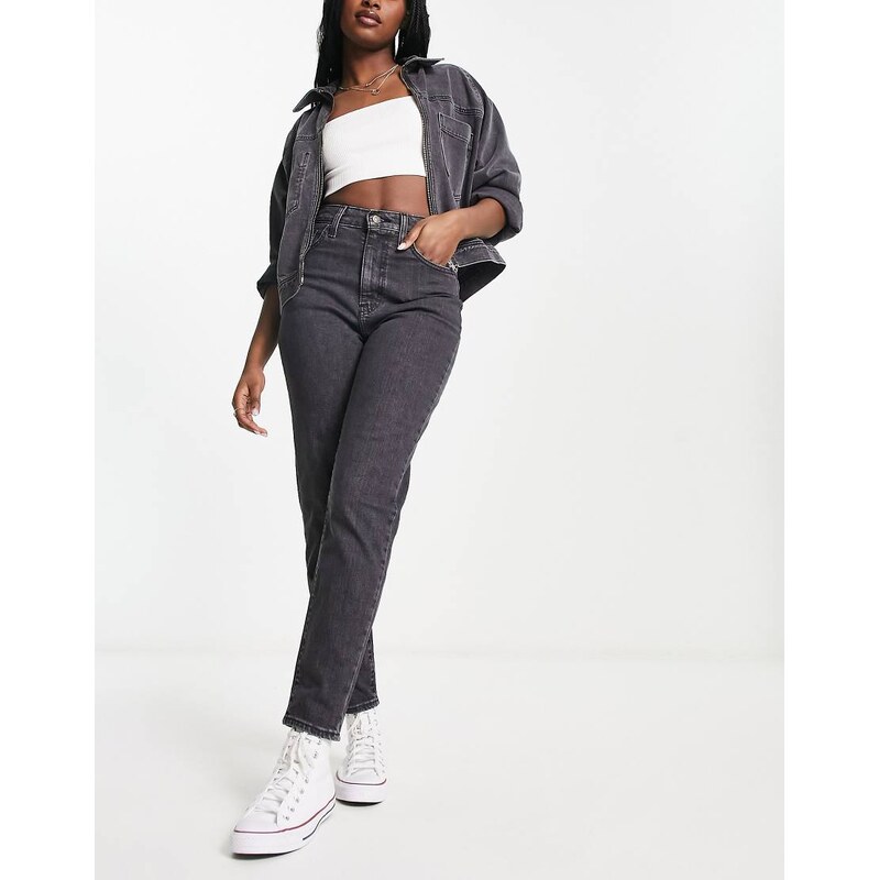 Levis high waisted mom jean in black wash 115743775
