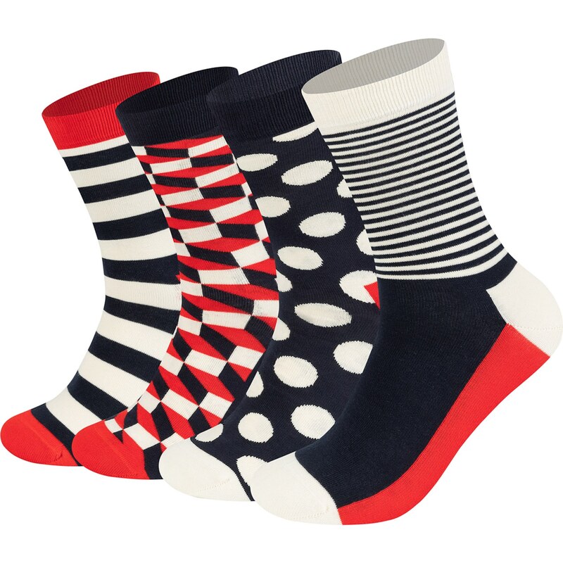 Happy Socks Ponožky námořnická modř / červená / bílá 92040950