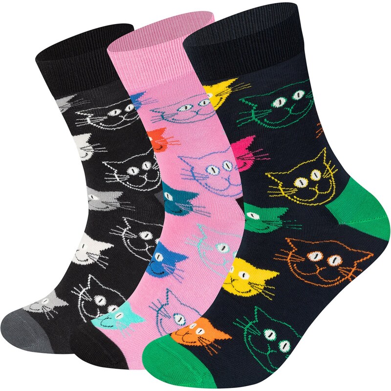 Happy Socks Ponožky námořnická modř / zelená / světle růžová / černá 78560170