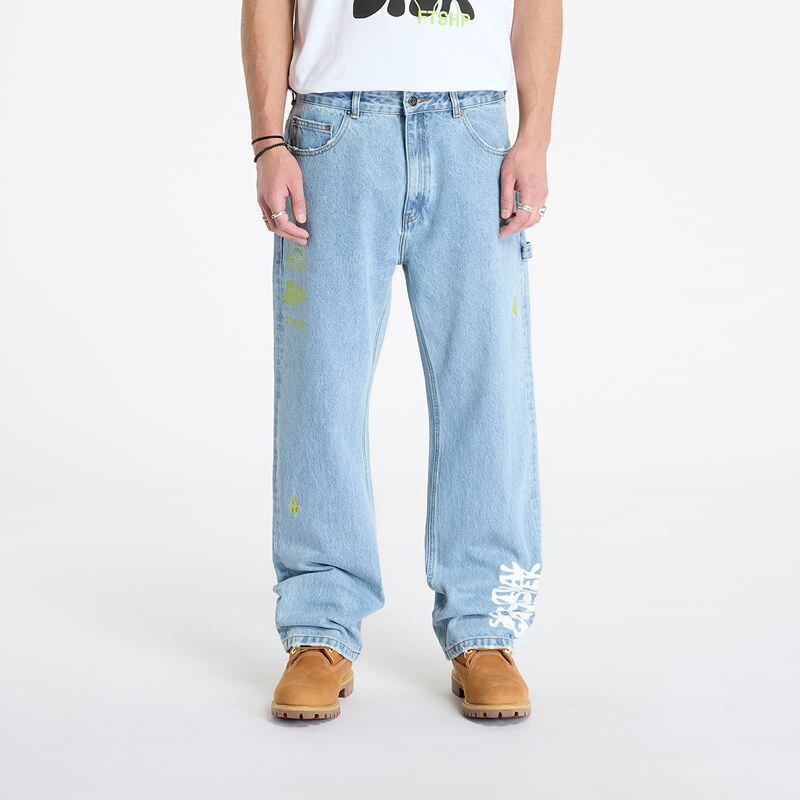 Džíny FTSHP x Spiritual Gangster Denim Pants UNISEX Blue 28