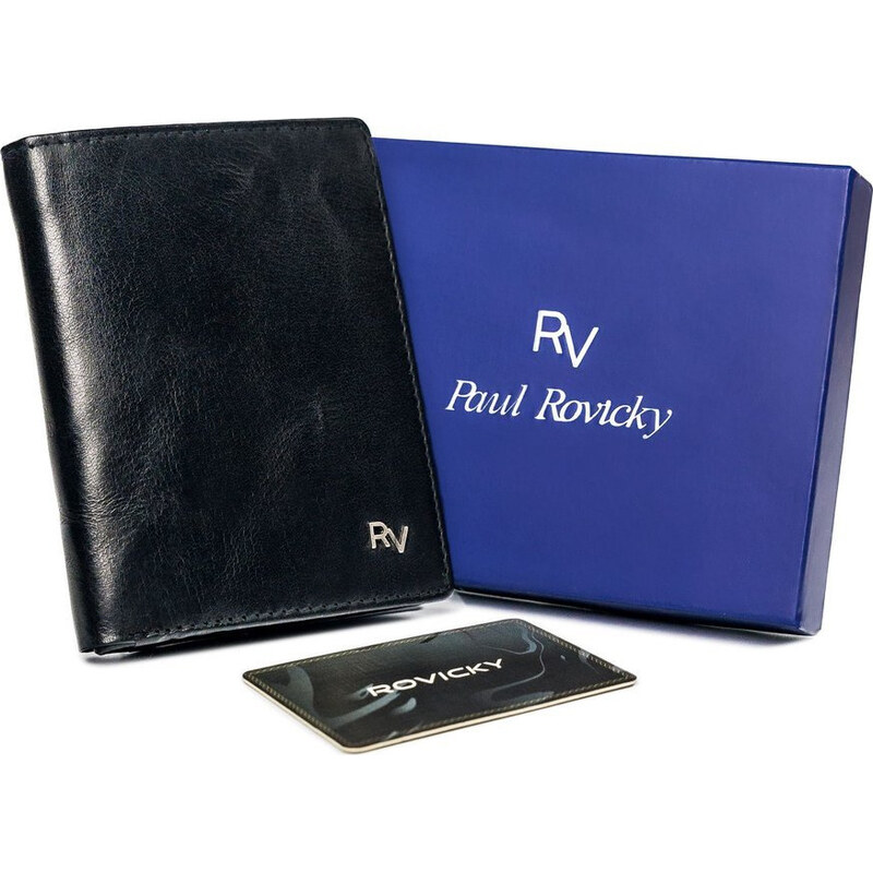 Černá pánská peněženka Rovicky L014 RV-7680272-8633 BL