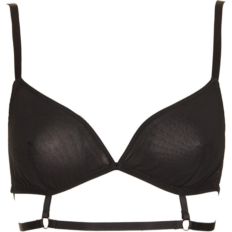 Topshop Triangle Cup Strappy Mesh Bra