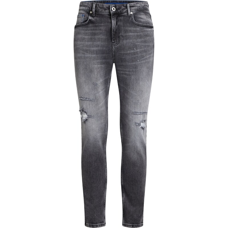 KARL LAGERFELD JEANS Džíny Distressed tmavě šedá