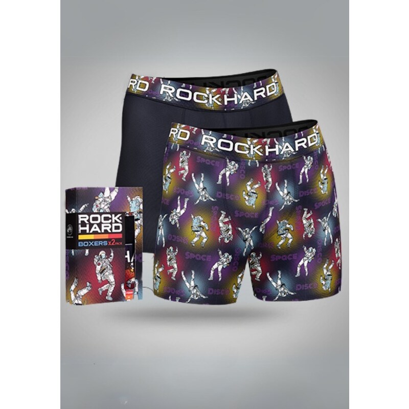 Naspani Pánské boxerky – sada 2 kusů V DÁRKOVÉ KRABIČCE ROCK
