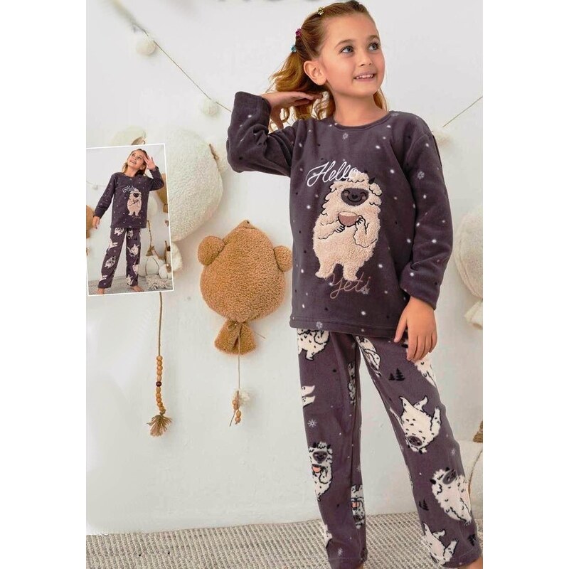 Naspani Extra teplé pyžamo holčičí Hello Yeti 1T0463