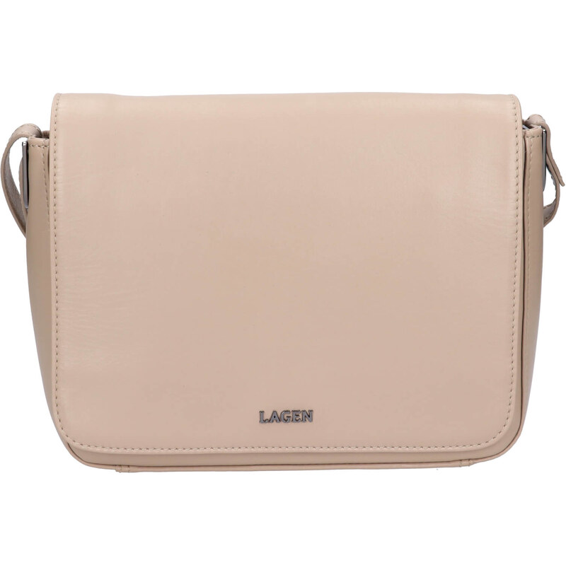 Dámská kožená crossbody kabelka Lagen Susana - béžová