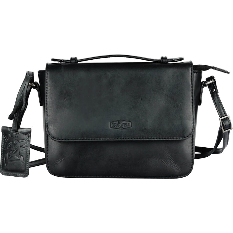 Dámská kožená crossbody kabelka Sparwell Matilde - černá