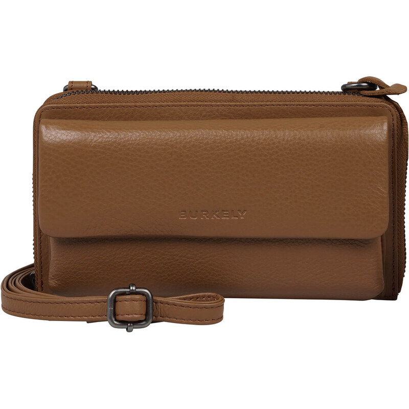 Dámská kožená crossbody kabelka s peněženkou Burkely Krista - koňak 103252382