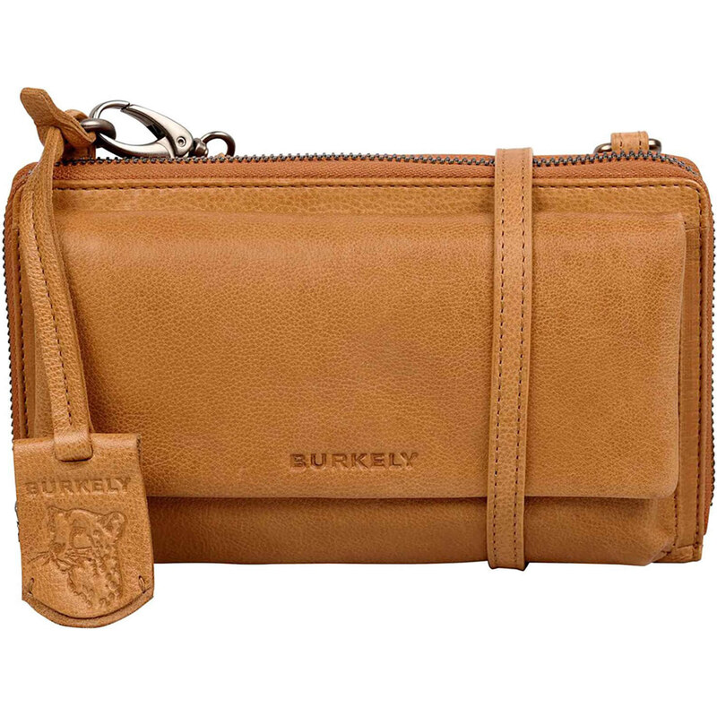 Dámská kožená crossbody kabelka s peněženkou Burkely Katta - koňak 103252386