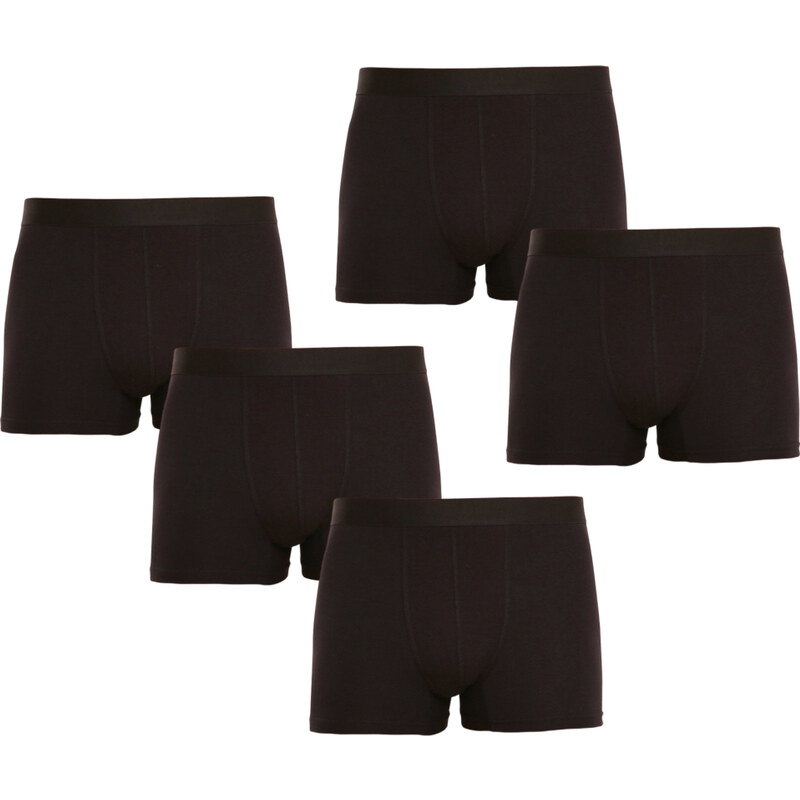 5PACK pánské boxerky Nedeto černé (5NDTB001)