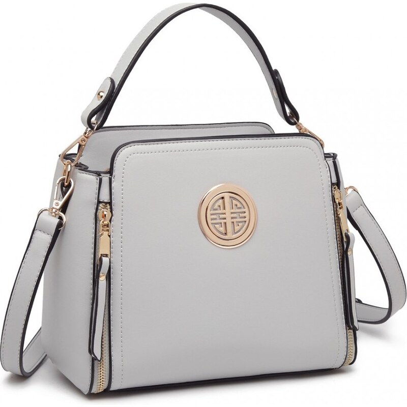 Konofactory Šedá zdobená crossbody kabelka „Aura“