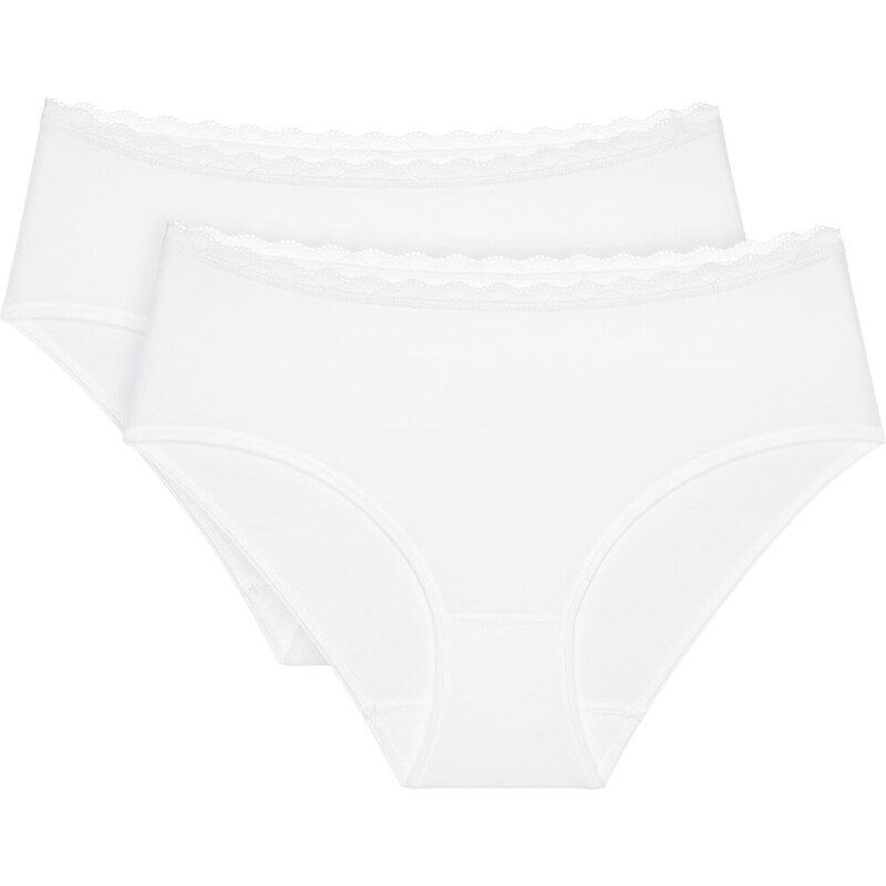 Dámské kalhotky TRIUMPH FEEL OF COTTON MIDI 2P WHITE 101834151