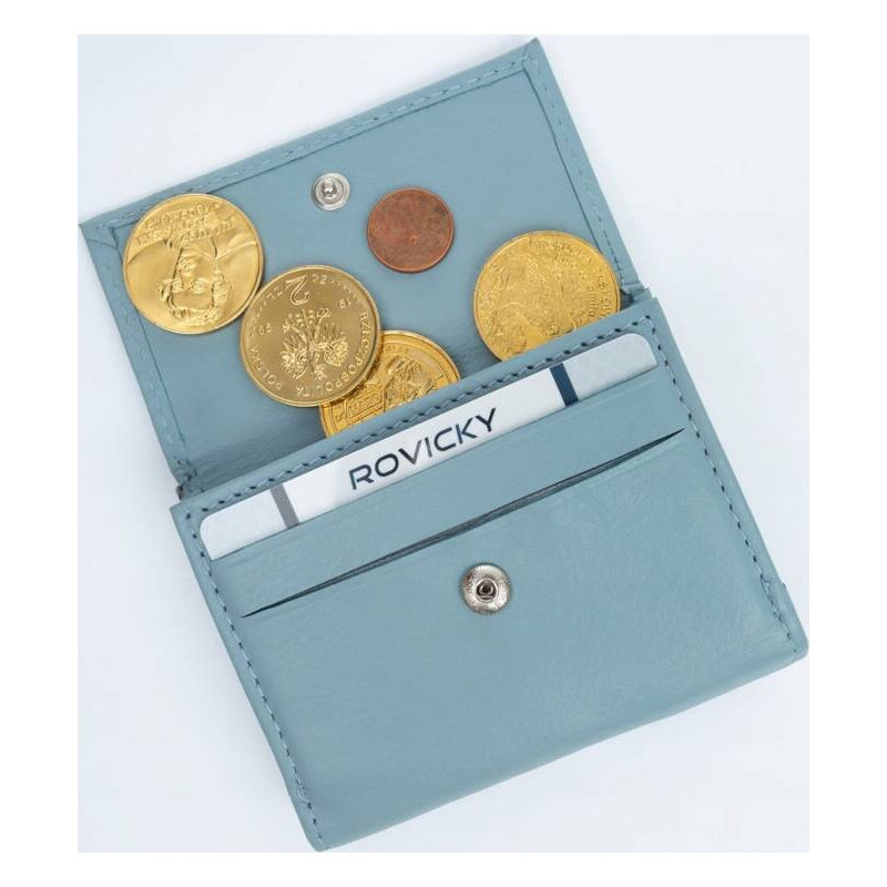 Rovicky světle modrá elegantní peněženka se zapínáním V406 99210583