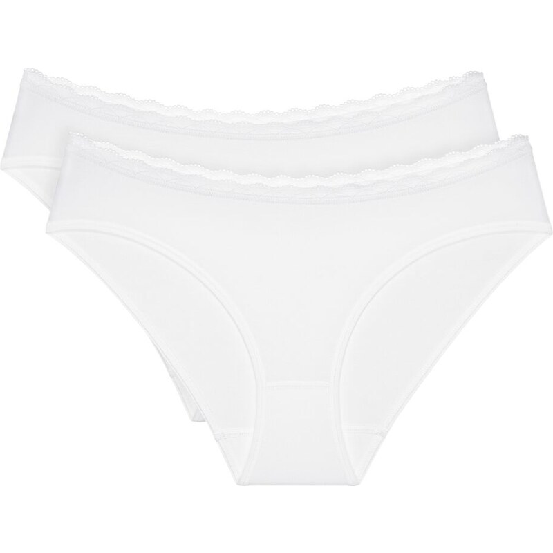Dámské kalhotky TRIUMPH FEEL OF COTTON TAI 2P WHITE