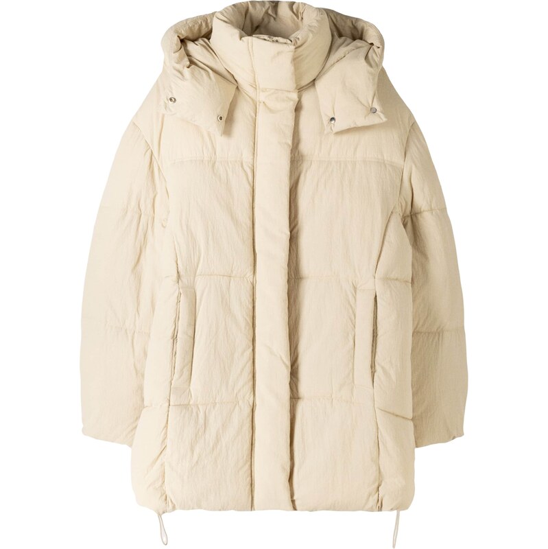 Bershka Zimní bunda krémová