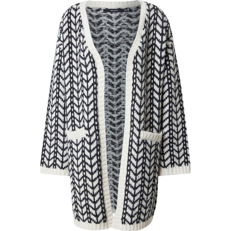 VERO MODA Kardigan Coretta světle béžová / černá 109102405