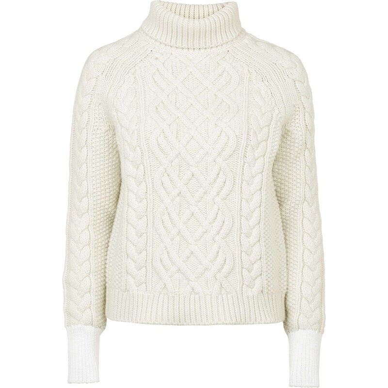 Topshop **Keswick Chunky Polo Knit Jumper by Unique