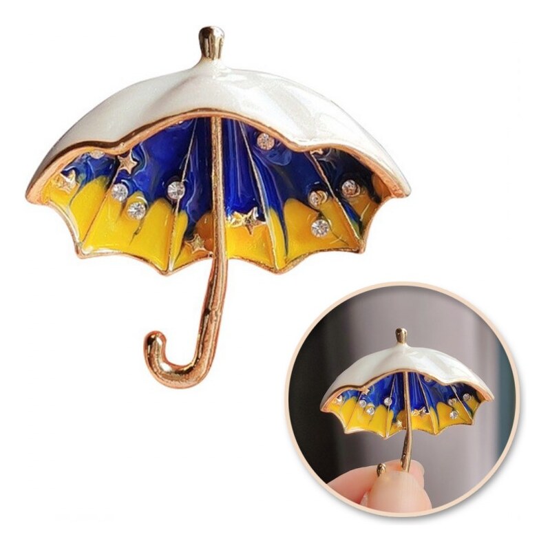 Flamenco Mystique Dekorativní křišťálová brož PARASOL BZ160 112266851