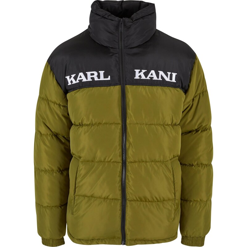 Karl Kani Zimní bunda Retro Essential olivová / tmavě zelená /