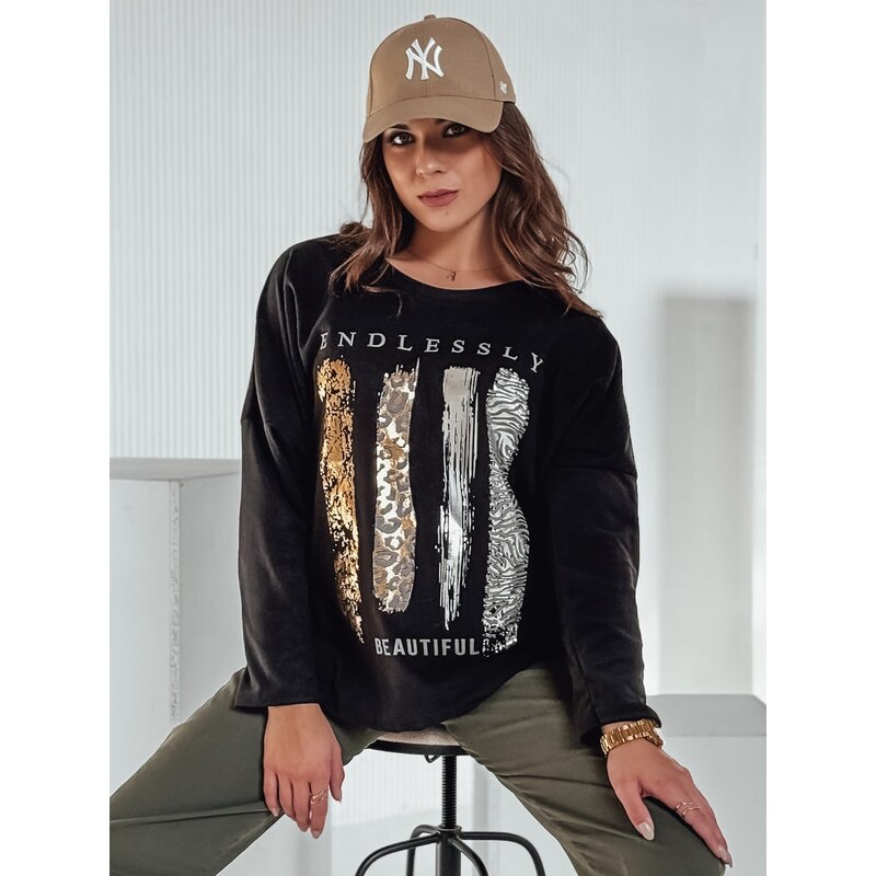 DStreet Dámská oversize halenka MODEZINE černá
