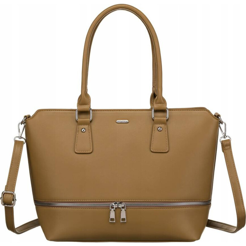 Rovicky tmavě béžová prostorná shopper kabelka 94604528