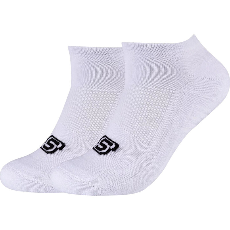 Bílé dámské ponožky Skechers 2PPK Basic Cushioned Sneaker Socks Bílá 101883340