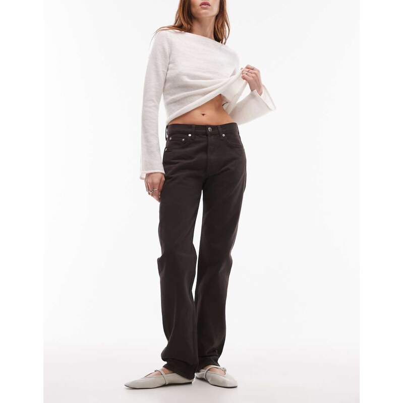 ARKET Snow straight leg jeans in washed brown 115531728