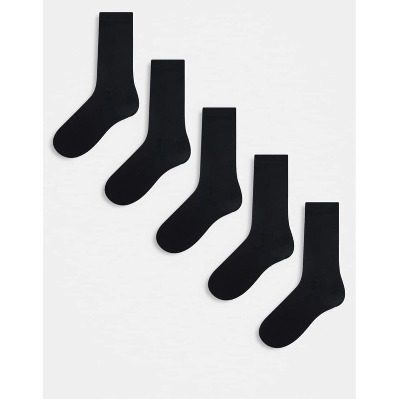 Brave Soul 5 pack socks in black 101890256