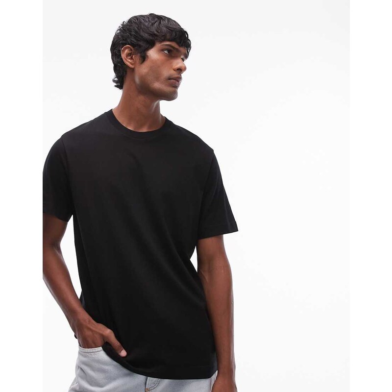 ARKET jersey t-shirt in black