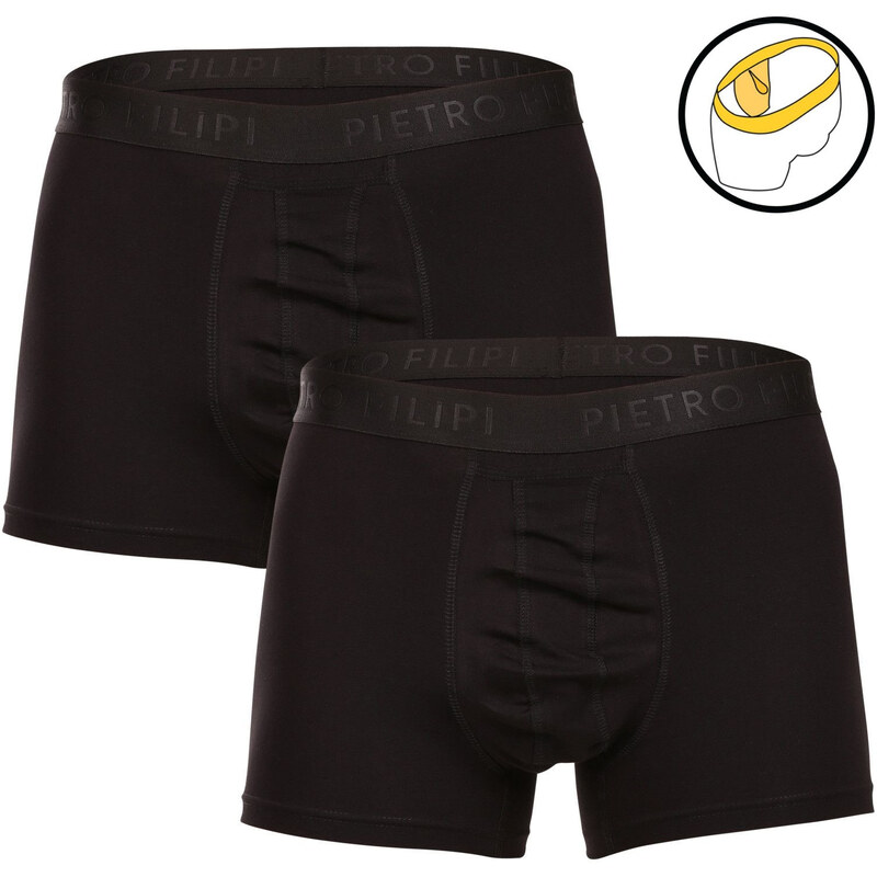 2PACK pánské boxerky Pietro Filipi balls holder černé (2BCL001) 92408722