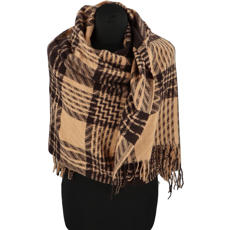 CASHMERE Módní dámská šála Methi, hnědá