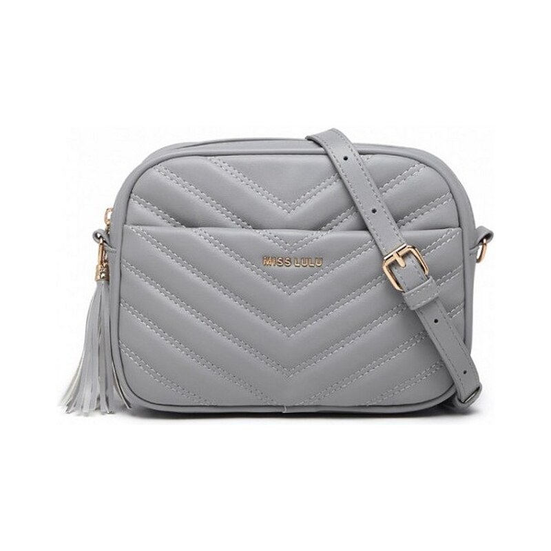 Konofactory Šedá malá crossbody kabelka na rameno La Zolla