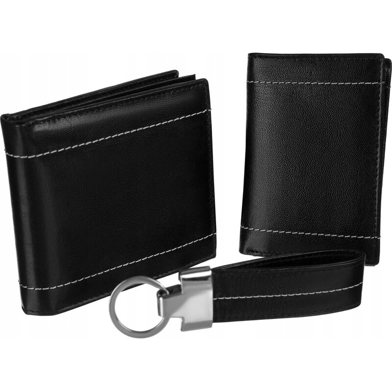 BASIC 4U Cavaldi černá sada s peněženkou a pouzdrem na karty B038 85889864