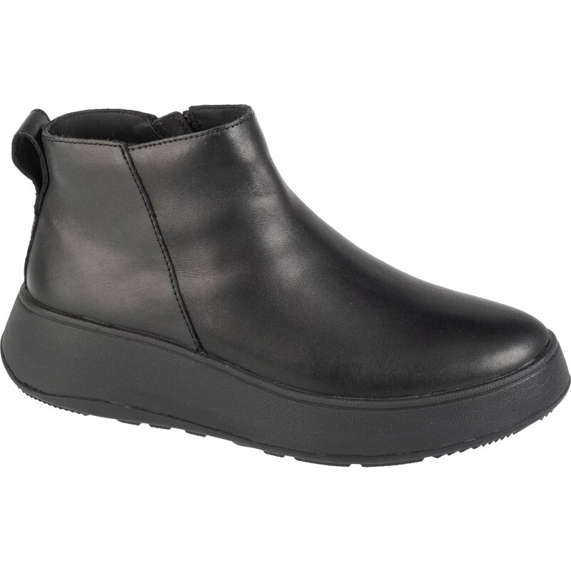 Černé dámské kožené kotníkové boty FitFlop F-Mode Černá
