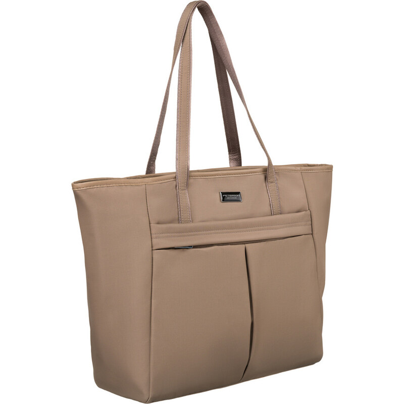 Béžová shopper kabelka na zip Peterson 101919591