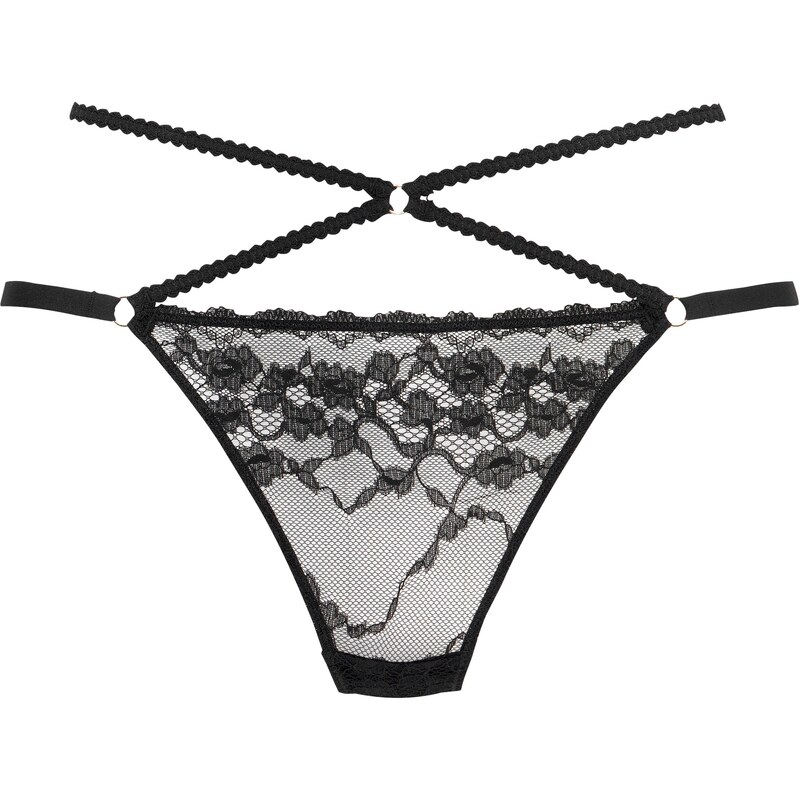 PETITE FLEUR GOLD Tanga černá 105465483