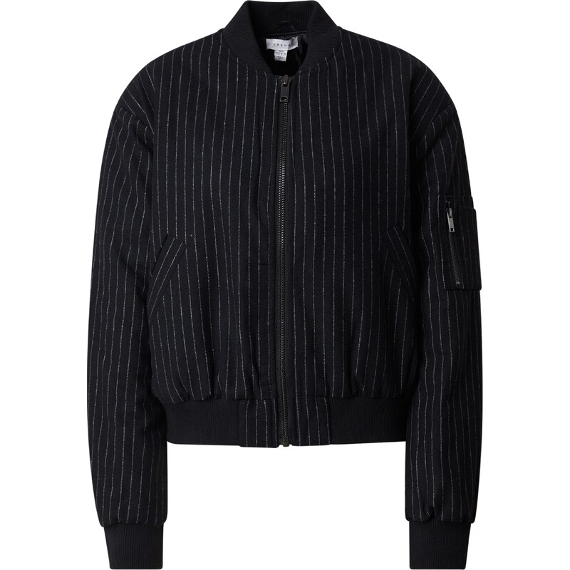 TOPSHOP Přechodná bunda černá / bílá