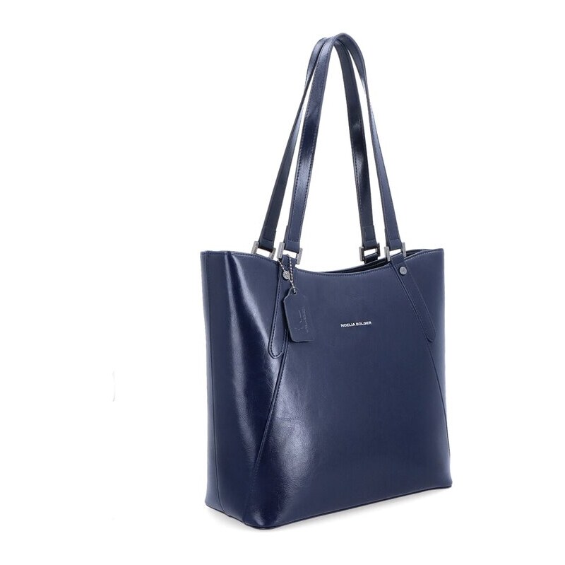 Elegantní kabelka na rameno z kvalitní kůže Famito NB 0094 TM modrá 101937096