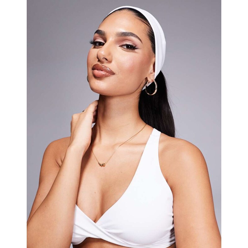 4505 Icon soft touch yoga wide headband in white 101949126
