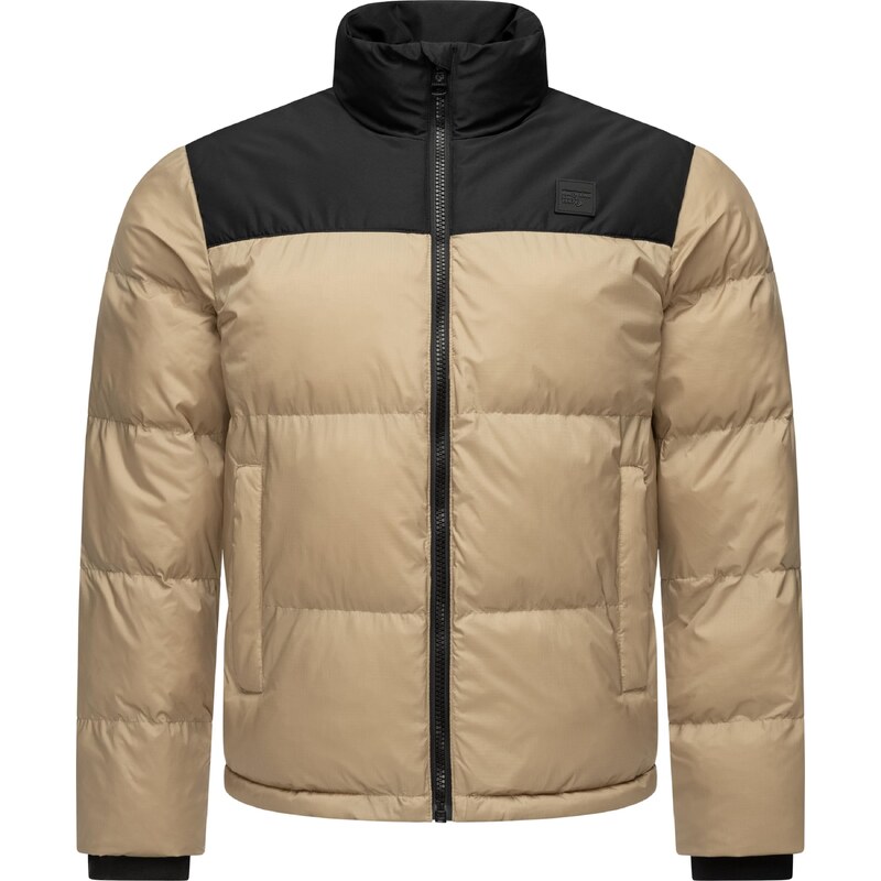Ragwear Zimní bunda Stafen šedobéžová / černá