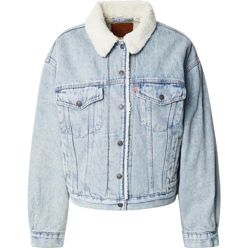LEVIS  Přechodná bunda 90s Sherpa Trucker Jacket modrá džínovina