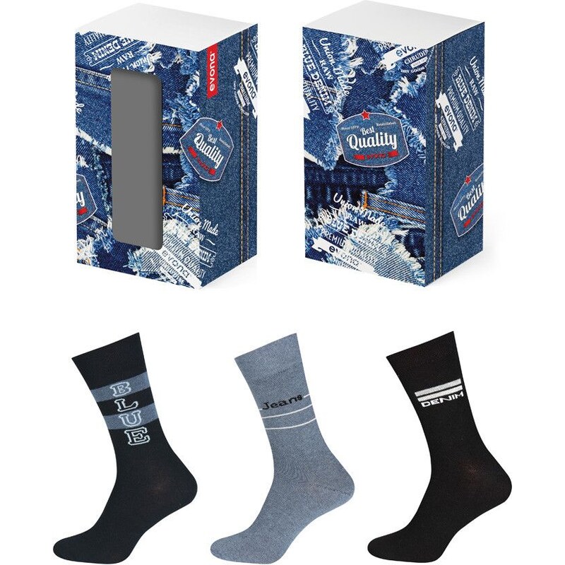 Pánský dárkový SET ponožek EVONA JEANS