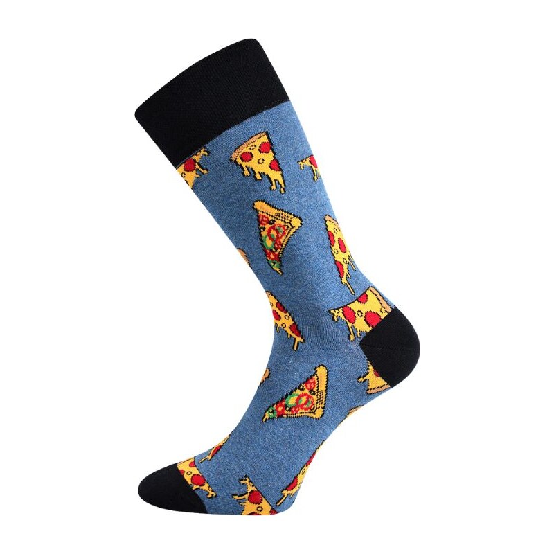 Fuski Boma Voxx 39-42 Voxx obrázkové ponožky Depate Pizza modré