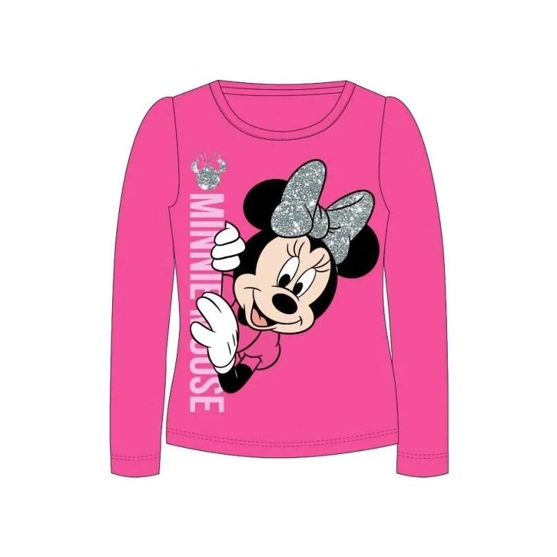 E plus M Dívčí tričko dl.r. Minnie Mouse 52029490 růžové, vel.