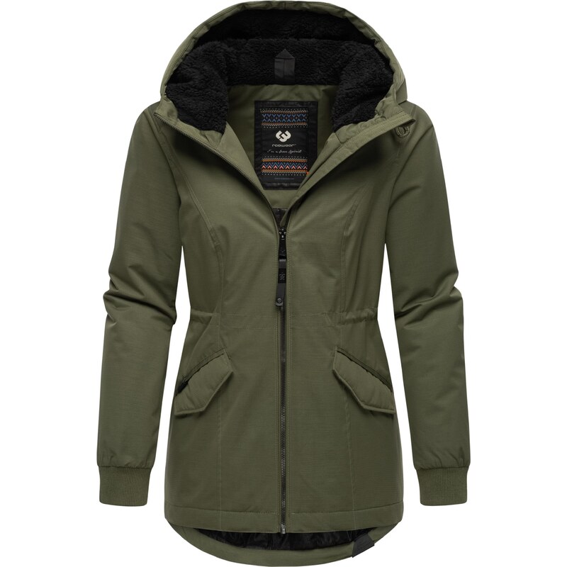 Ragwear Funkční bunda Dowey Warm Rain olivová / černá
