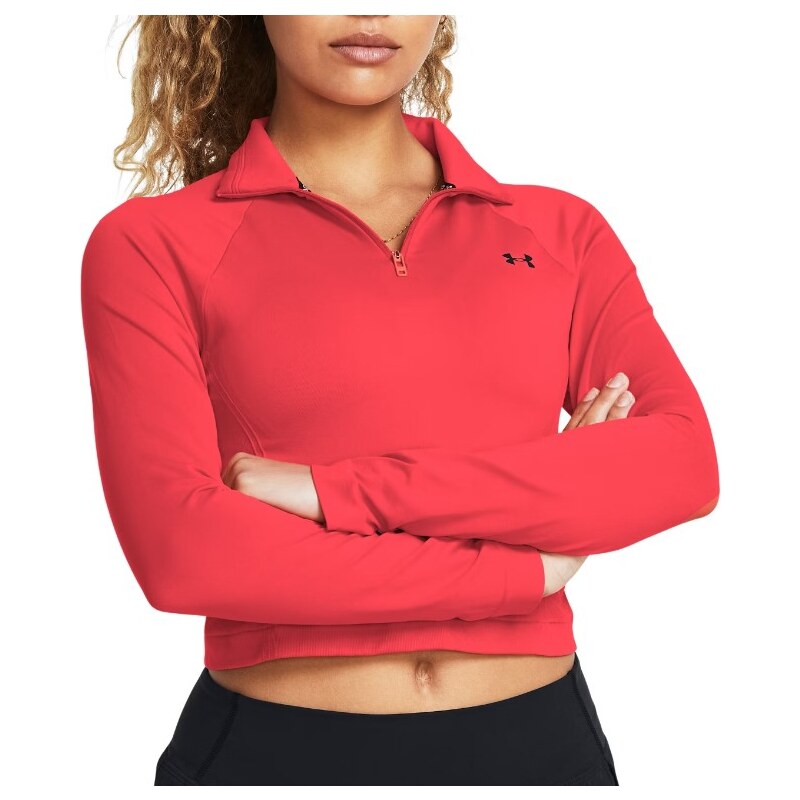Under Armour Triko Vanish Seamless 1/4 Zip Crop-RED dámské 102018383